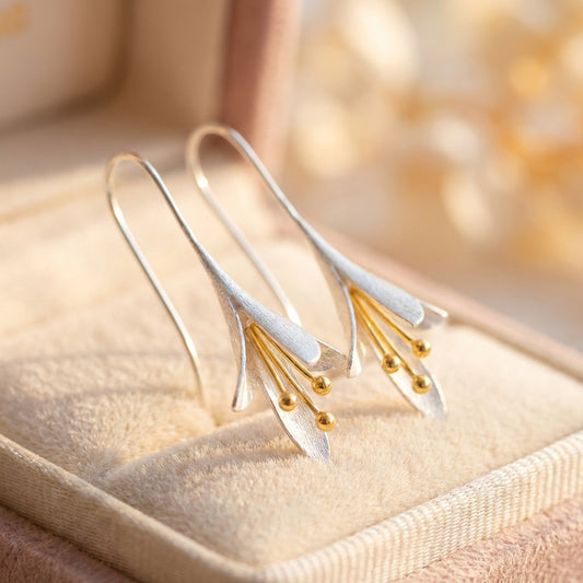 Silver Flower Earrings