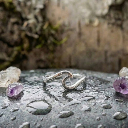 Silver Sea Wave Ring
