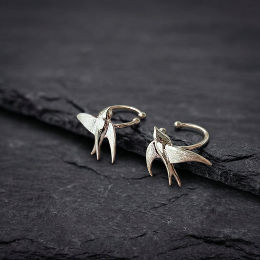 Silver Swallow Earrings 30389847