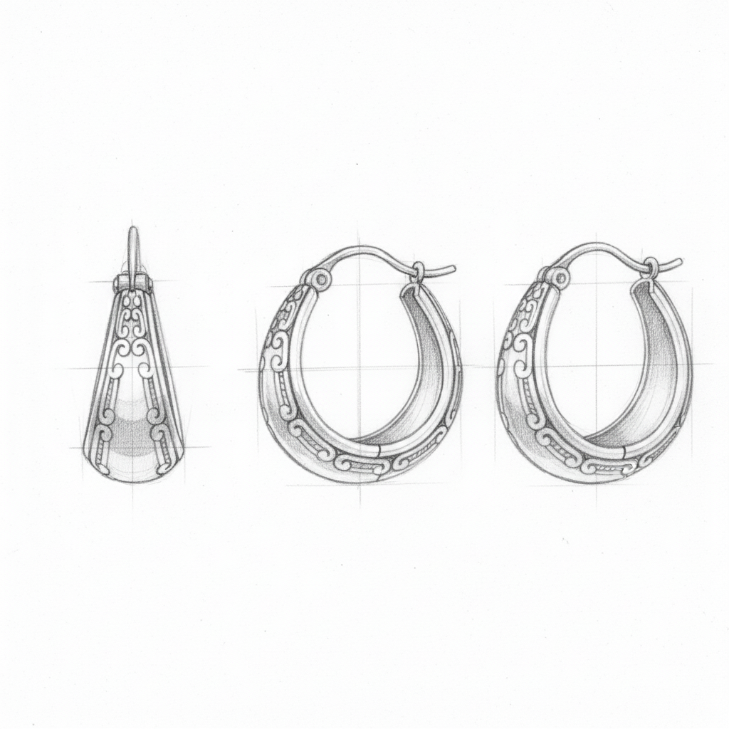 Silver Vintage Mandala Earrings