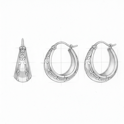 Silver Vintage Mandala Earrings