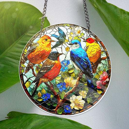 Songbird Garden Circle Suncatcher