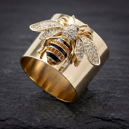 Statement Crystal Bee Ring 30408389