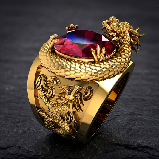Statement Dragon Ruby Ring 69895530