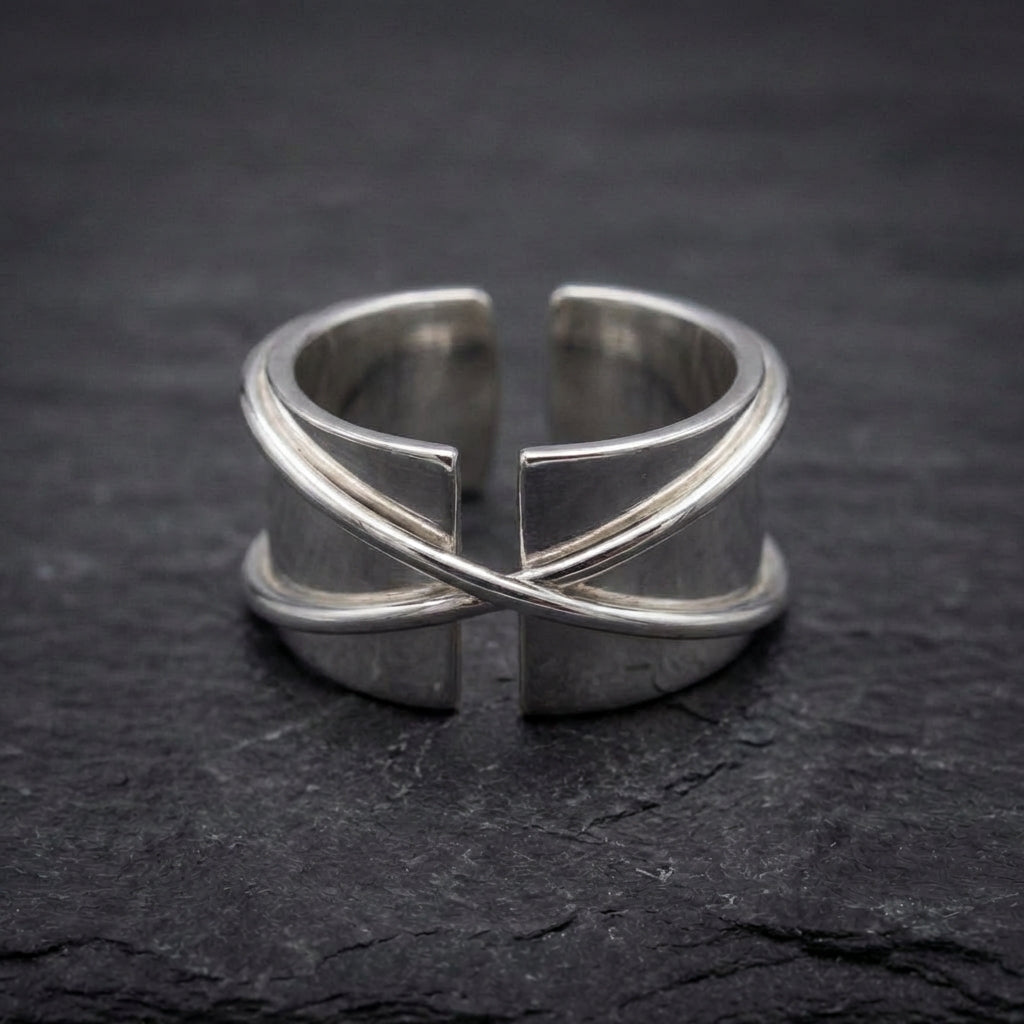 Statement Silver Cross Ring 70494900