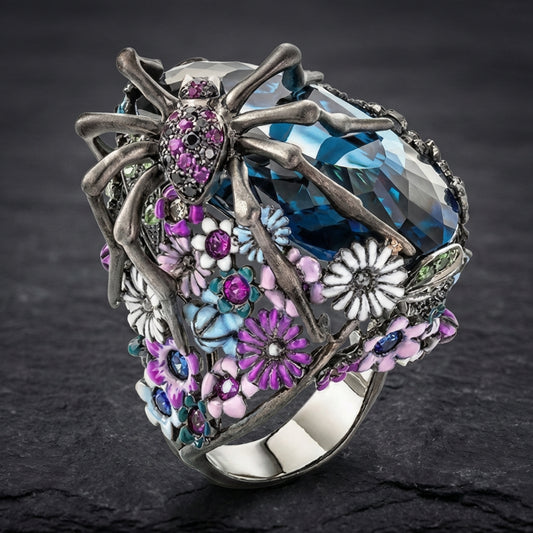 Statement Spider Crystal Ring 10772157