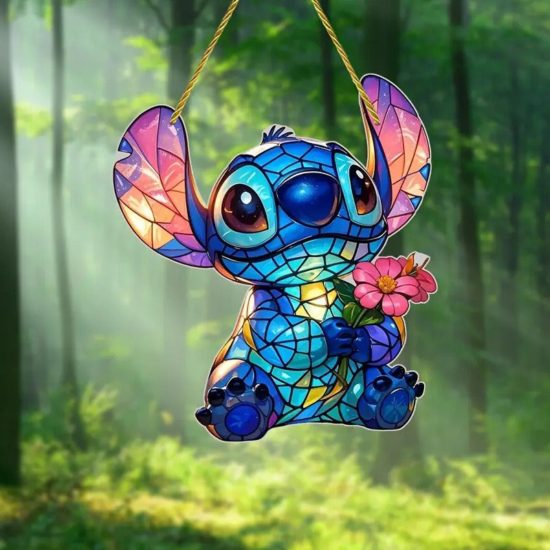 Stitch Flower Bouquet Suncatcher