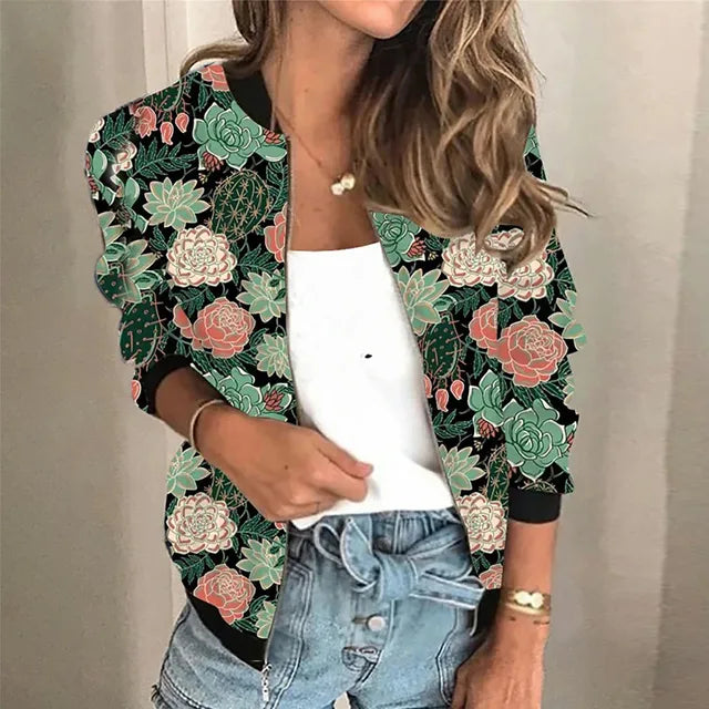Printed Bomber Jacket
