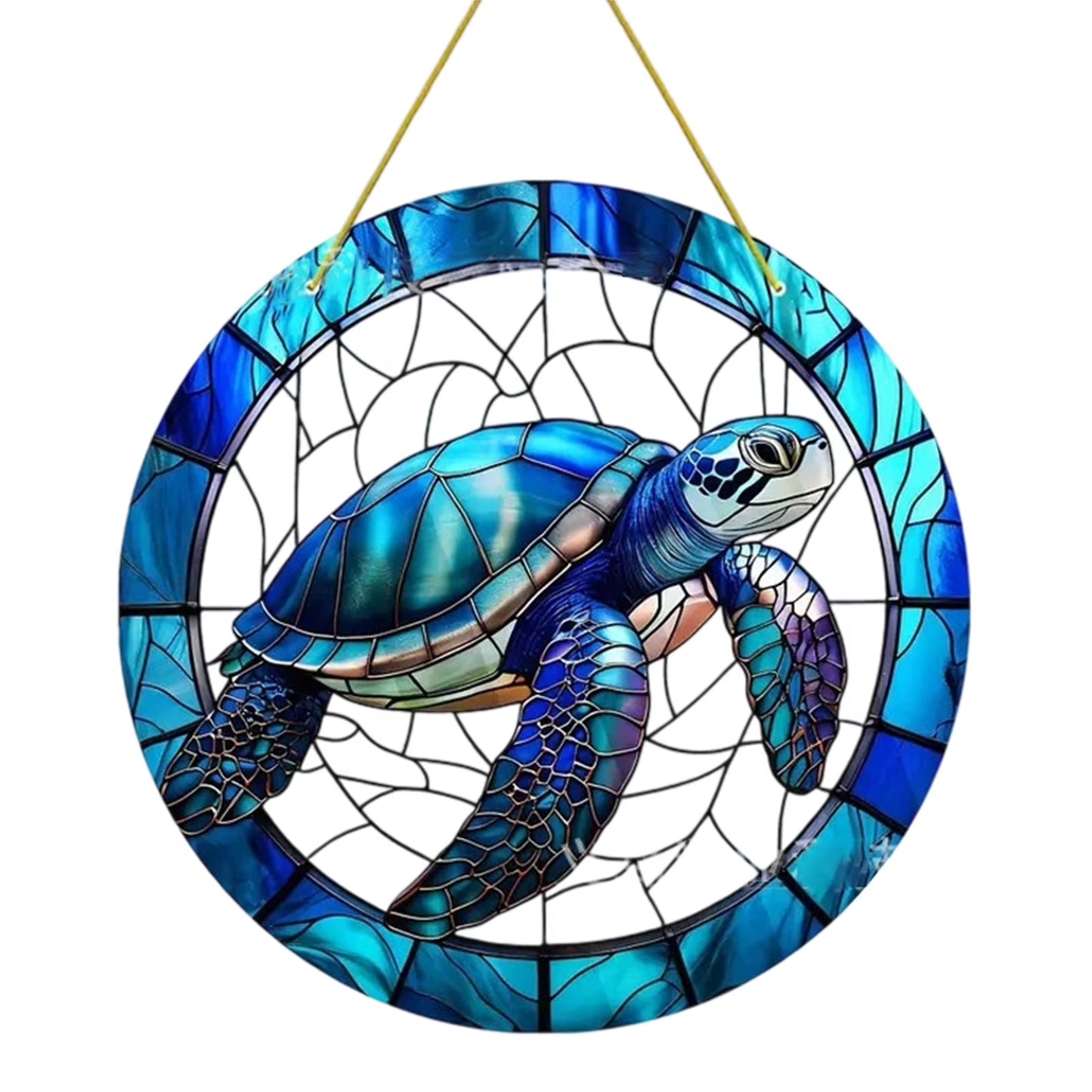 Teal Tortoise Shell Suncatcher