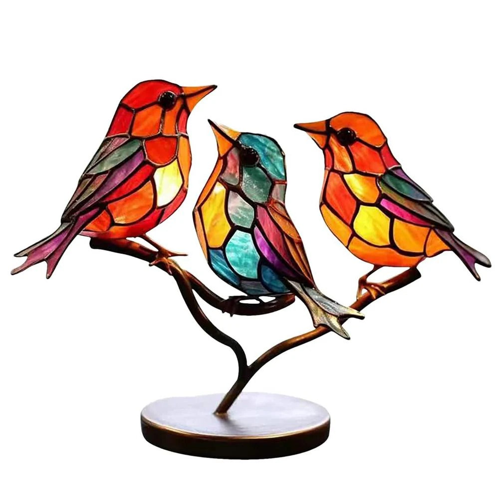 Triple Songbird Figurine