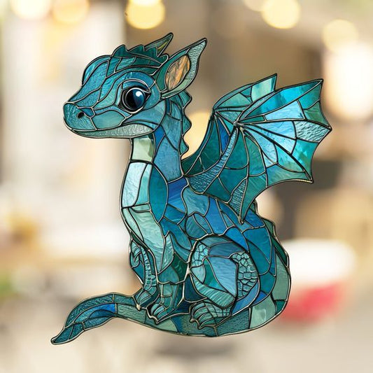 Turquoise Baby Dragon Suncatcher
