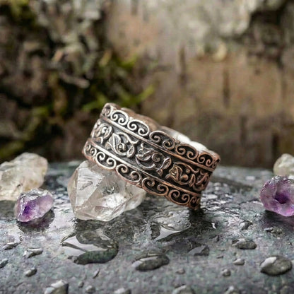 Vintage Sterling Silver Mask Ring