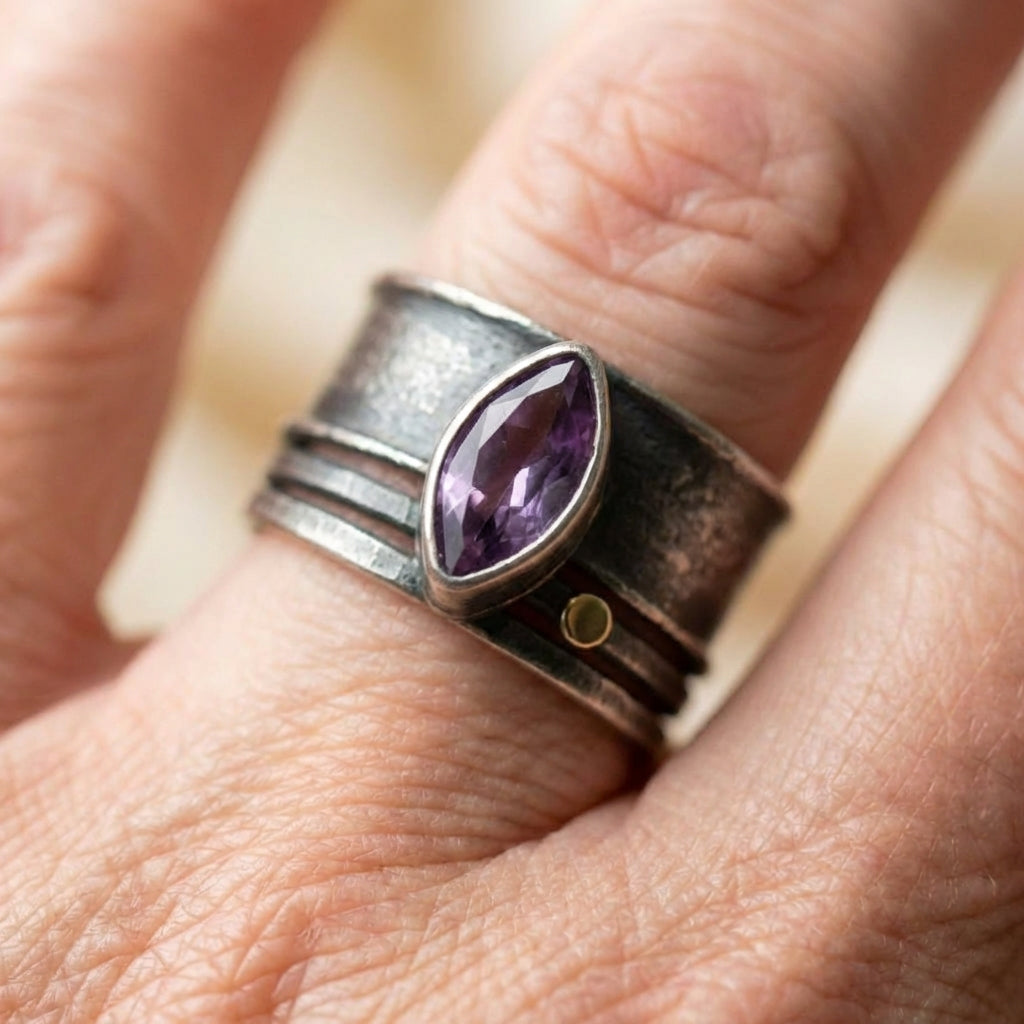 Vintage Amethyst Stone Ring