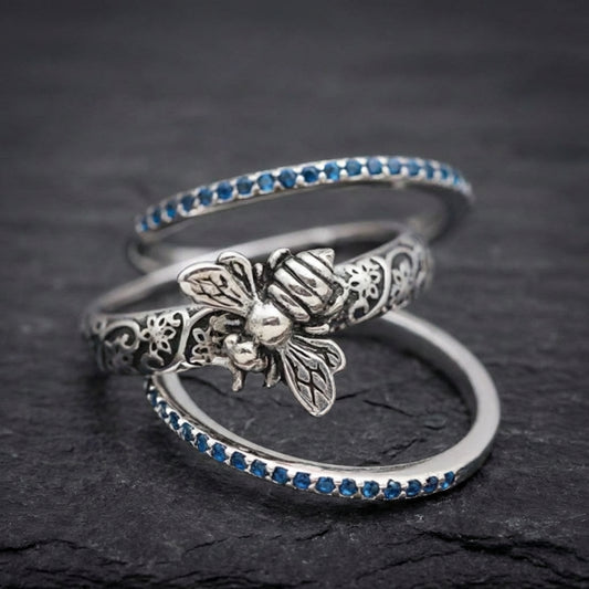 Vintage Bee Crystal Ring 98593249