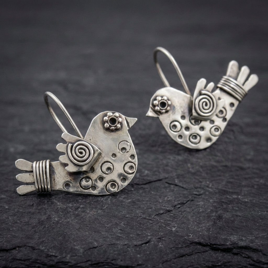 Vintage Bird Dangle Earrings 08020234