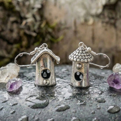Vintage Birdhouse Earrings