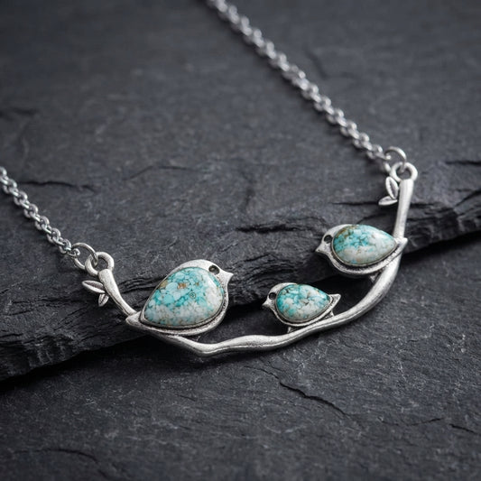 Vintage Birdie Silver Necklace