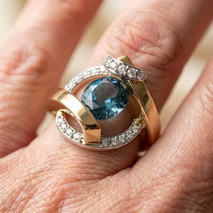 Vintage Blue Gold Ring