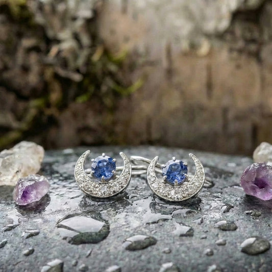 Vintage Blue Moonlight Earrings