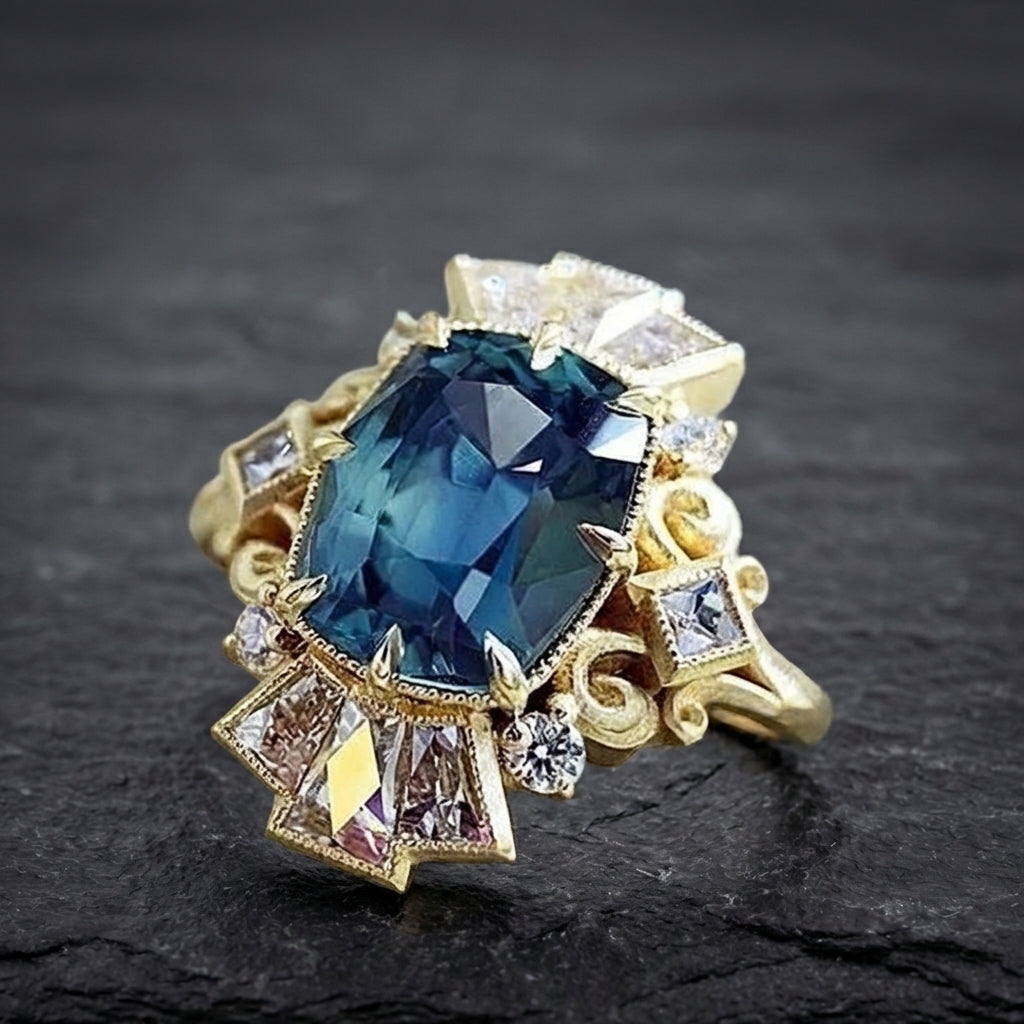 Vintage Blue Sapphire Ring 40166933