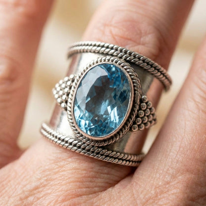 Vintage Blue Topaz Ring