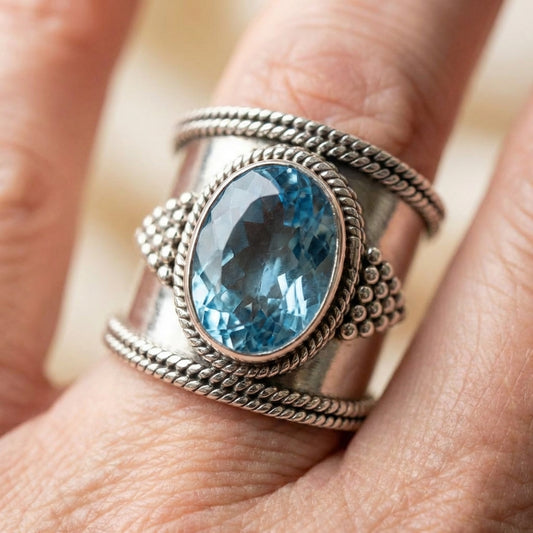 Vintage Blue Topaz Ring