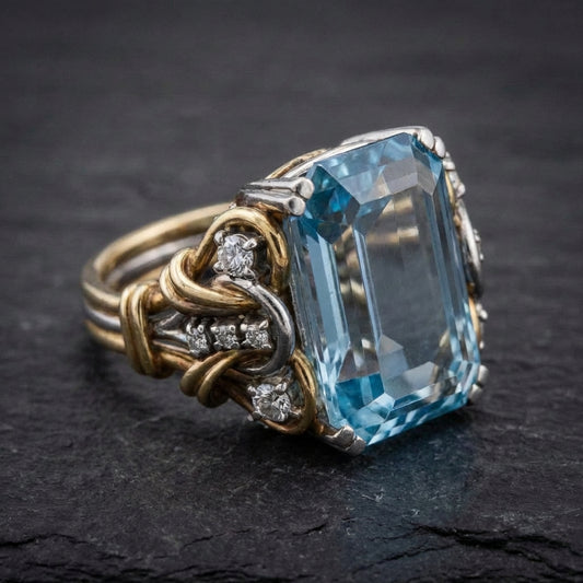 Vintage Blue Zircon Ring 24056268