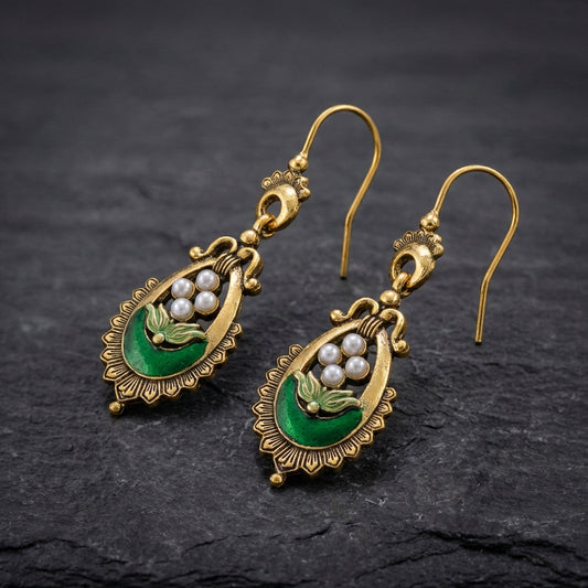 Vintage Bohemian Pearl Earrings 50726598
