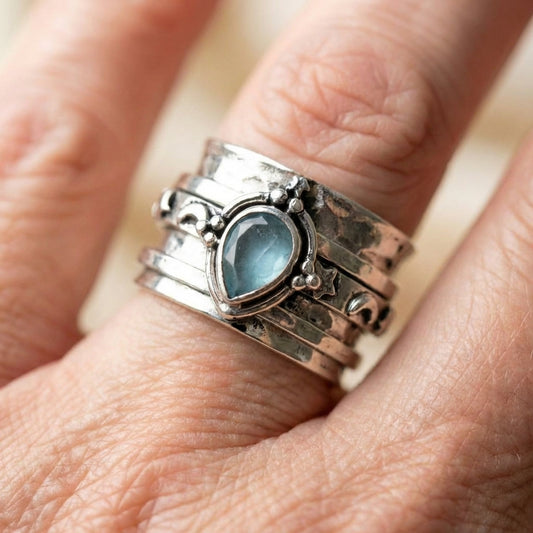 Vintage Bohemian Teardrop Ring