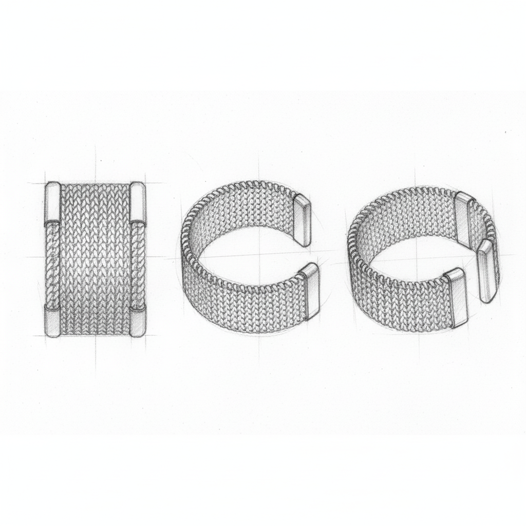 Vintage Braided Mesh Open Classic Bracelet