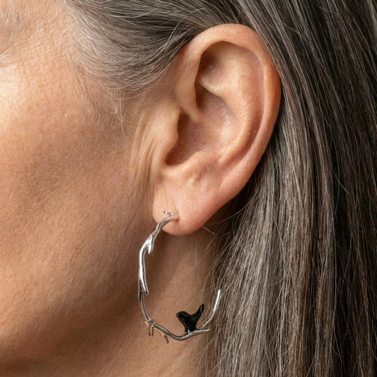 Vintage Branch Bird Earrings