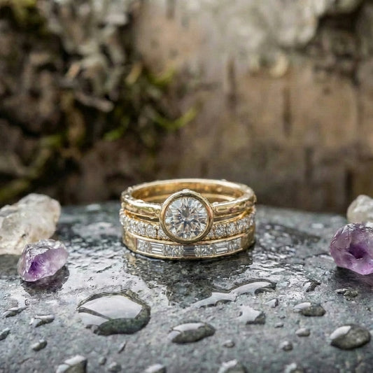 Vintage Bright Ring Set