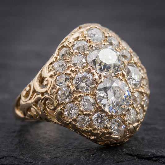 Vintage Bright Rounded Gold Ring