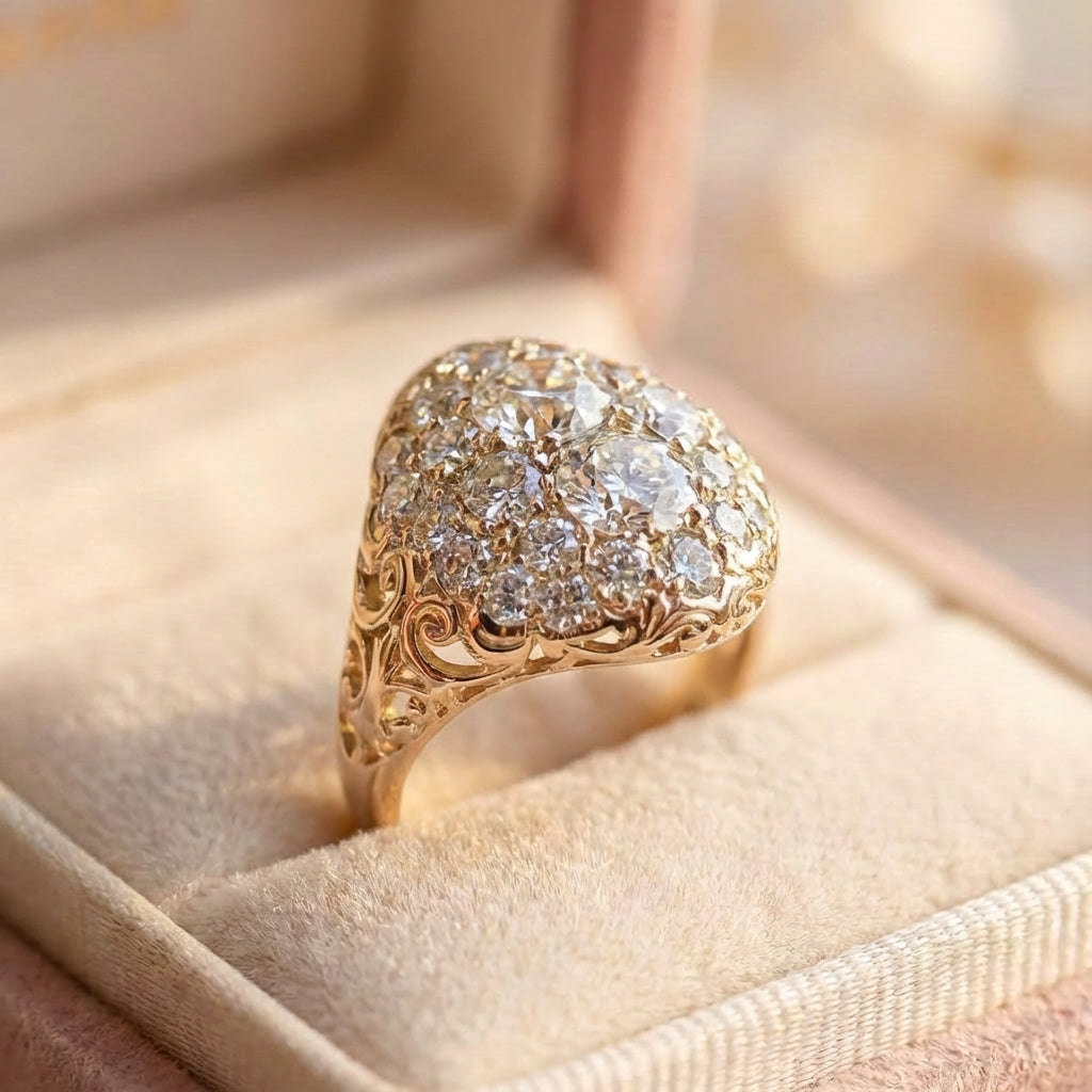 Vintage Bright Rounded Gold Ring