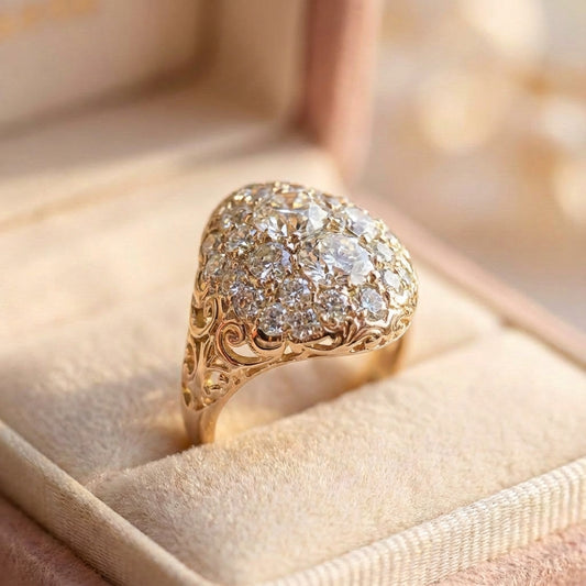 Vintage Bright Rounded Gold Ring