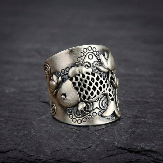 Vintage Carp Lotus Ring 15171626