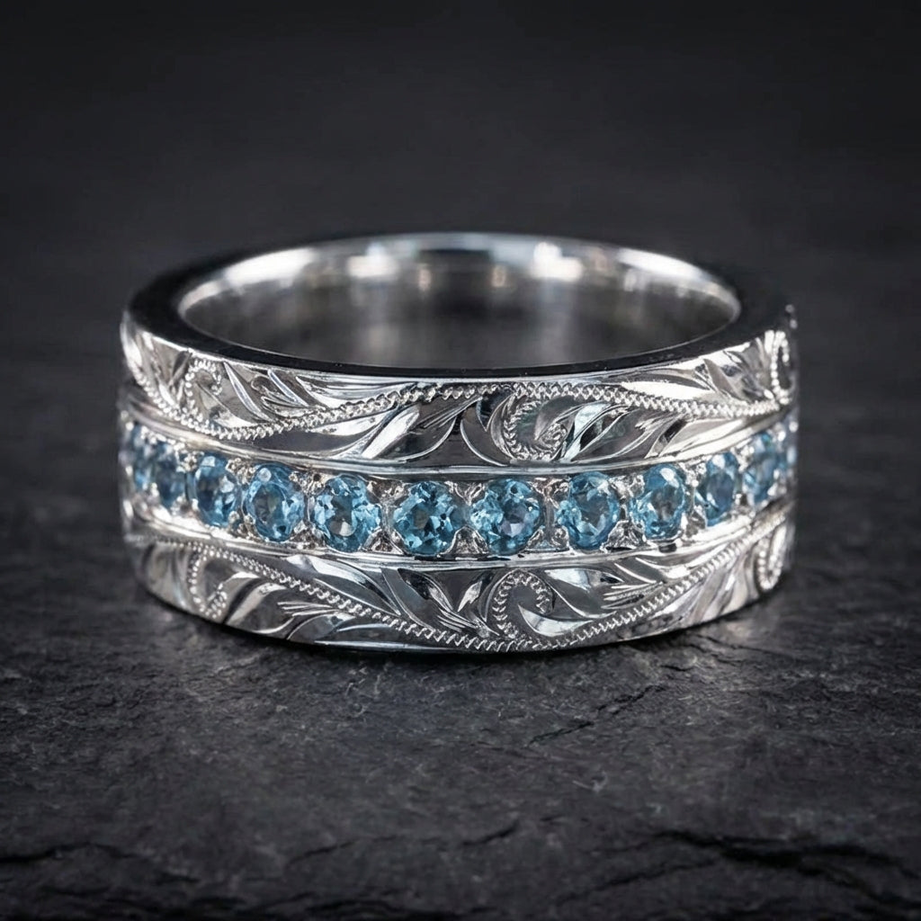 Vintage Carved Topaz Ring 97405162