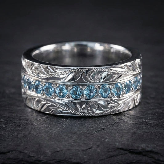 Vintage Carved Topaz Ring 97405162