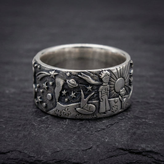 Vintage Celestial Carving Ring 31577074