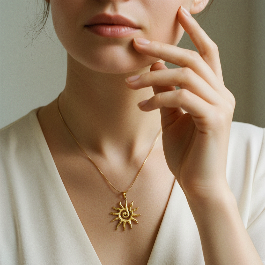 Vintage Chic Sun Shaped Necklace