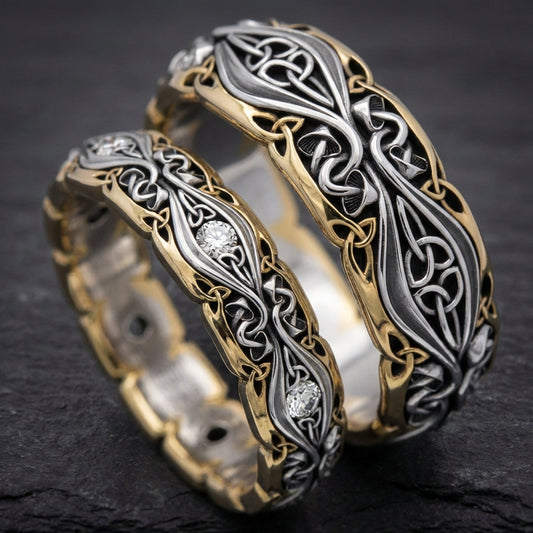 Vintage Couple Gold & Silver Ring