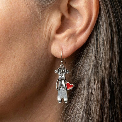 Vintage Couple Heart Earrings