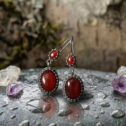 Vintage Crimson Glow Drop