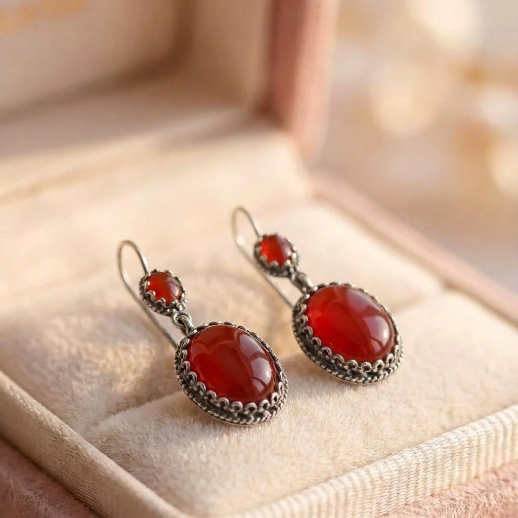 Vintage Crimson Glow Drop