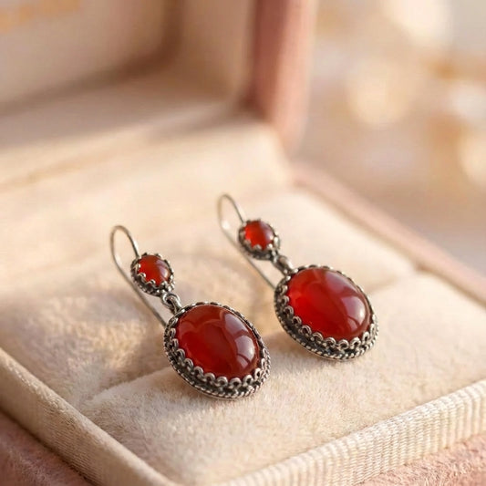 Vintage Crimson Glow Drop
