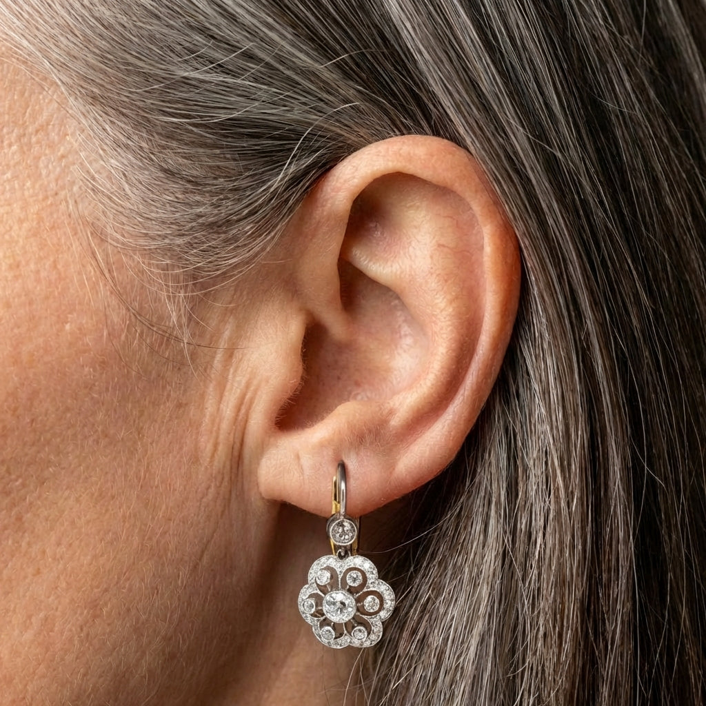 Vintage Crystal Mandala Earrings