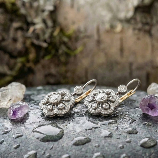 Vintage Crystal Mandala Earrings