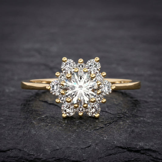 Vintage Crystal Snowflake Ring 06541465