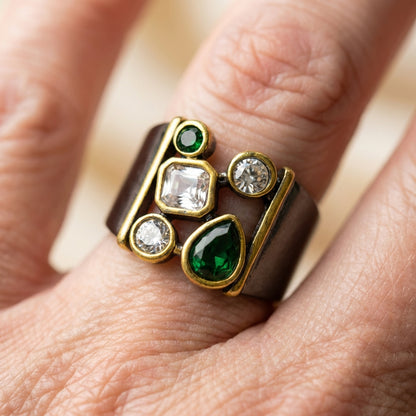 Vintage Crystal Statement Ring