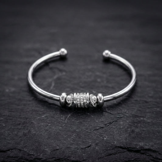 Vintage Cubic Zircon Adjustable Cuff Bracelet
